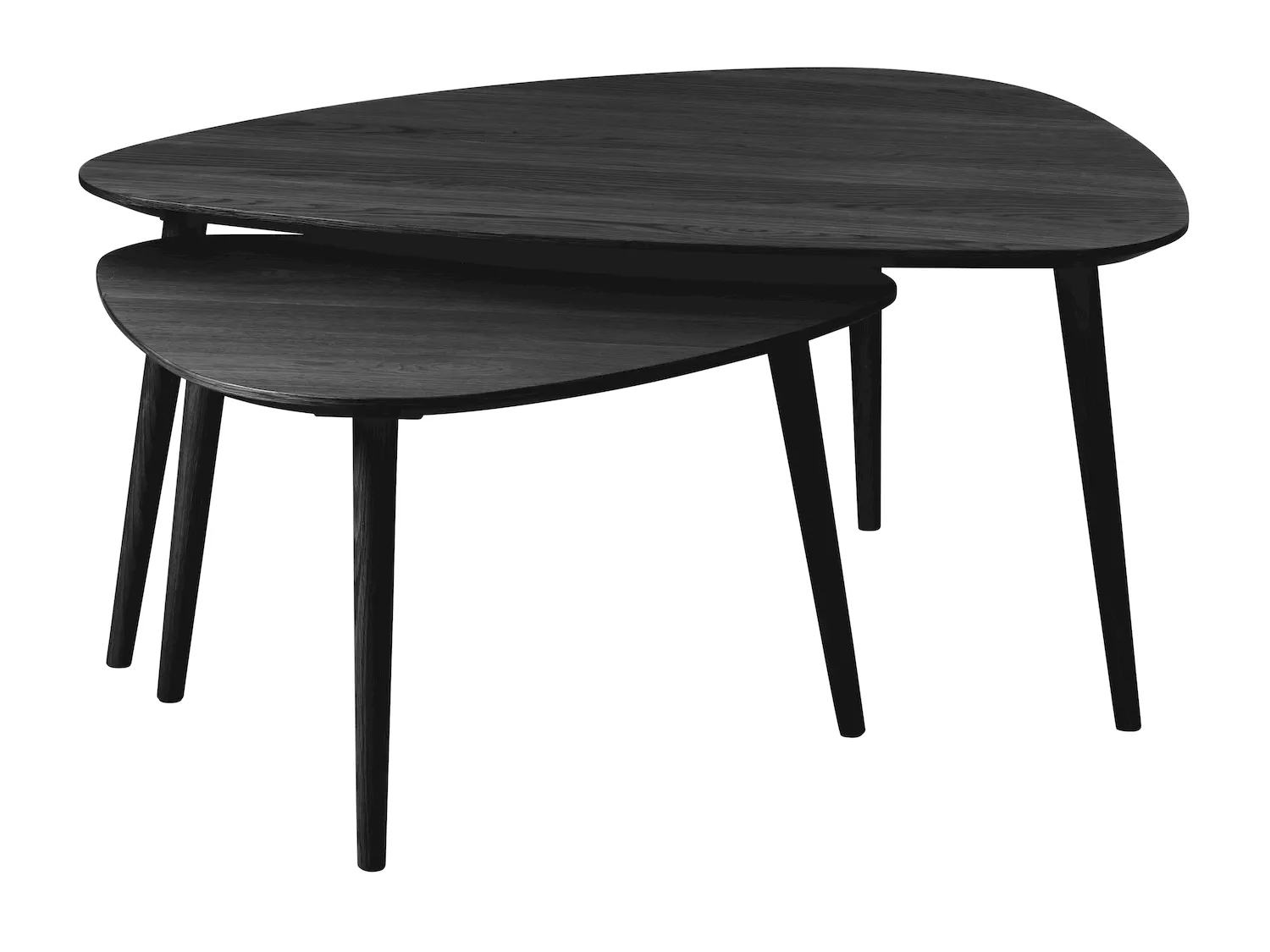 Zestaw stolików kawowych ADDA 2szt. (41x70cm - 45x100cm) - czarny Zestaw stolików kawowych ADDA 2szt. (41x70cm - 45x100cm) - czarny