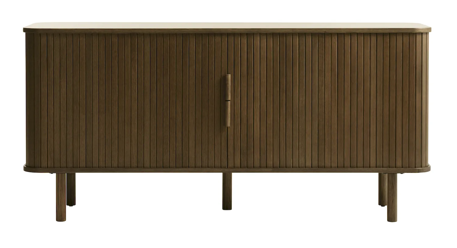 Komoda CAVO 2-drzwiowa ryflowana 160 cm - dąb wędzony UNIQUE FURNITURE