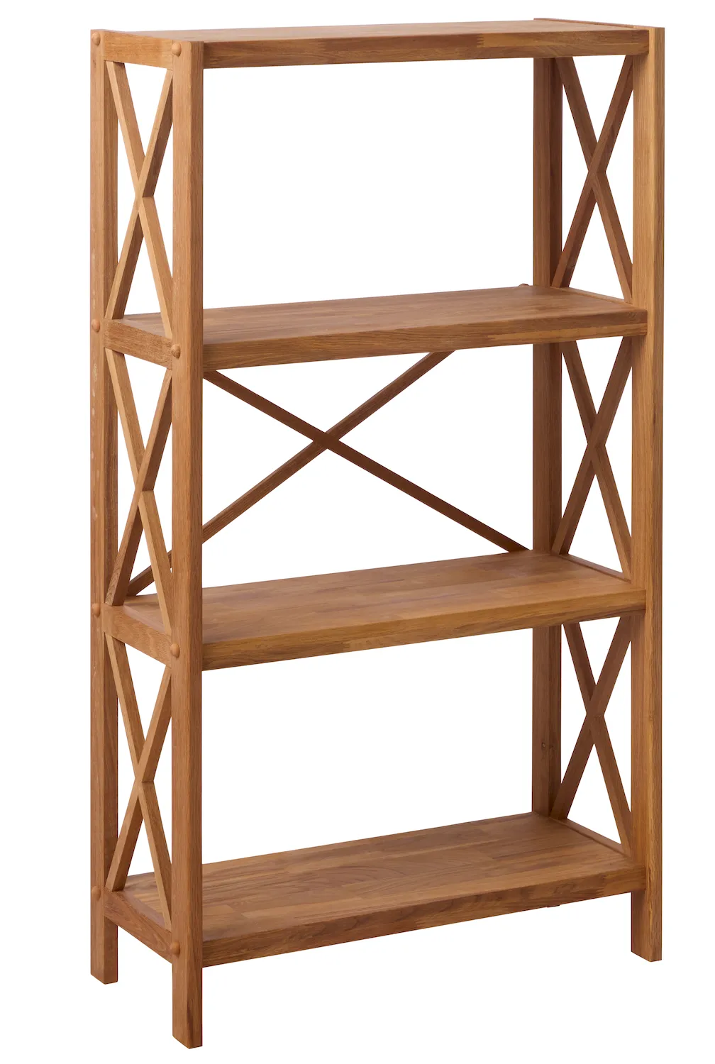 Regał niski drewniany X-SHELF 70x124 cm dąb olejowany