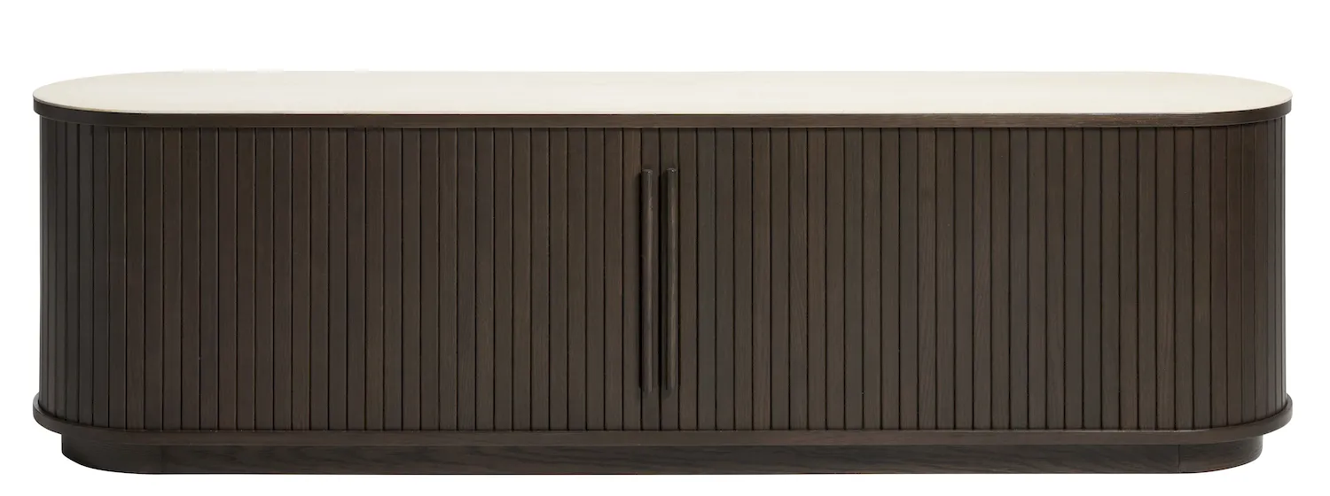 Komoda 2-drzwiowa TV ENNA 180cm ciemny brąz piaskowy