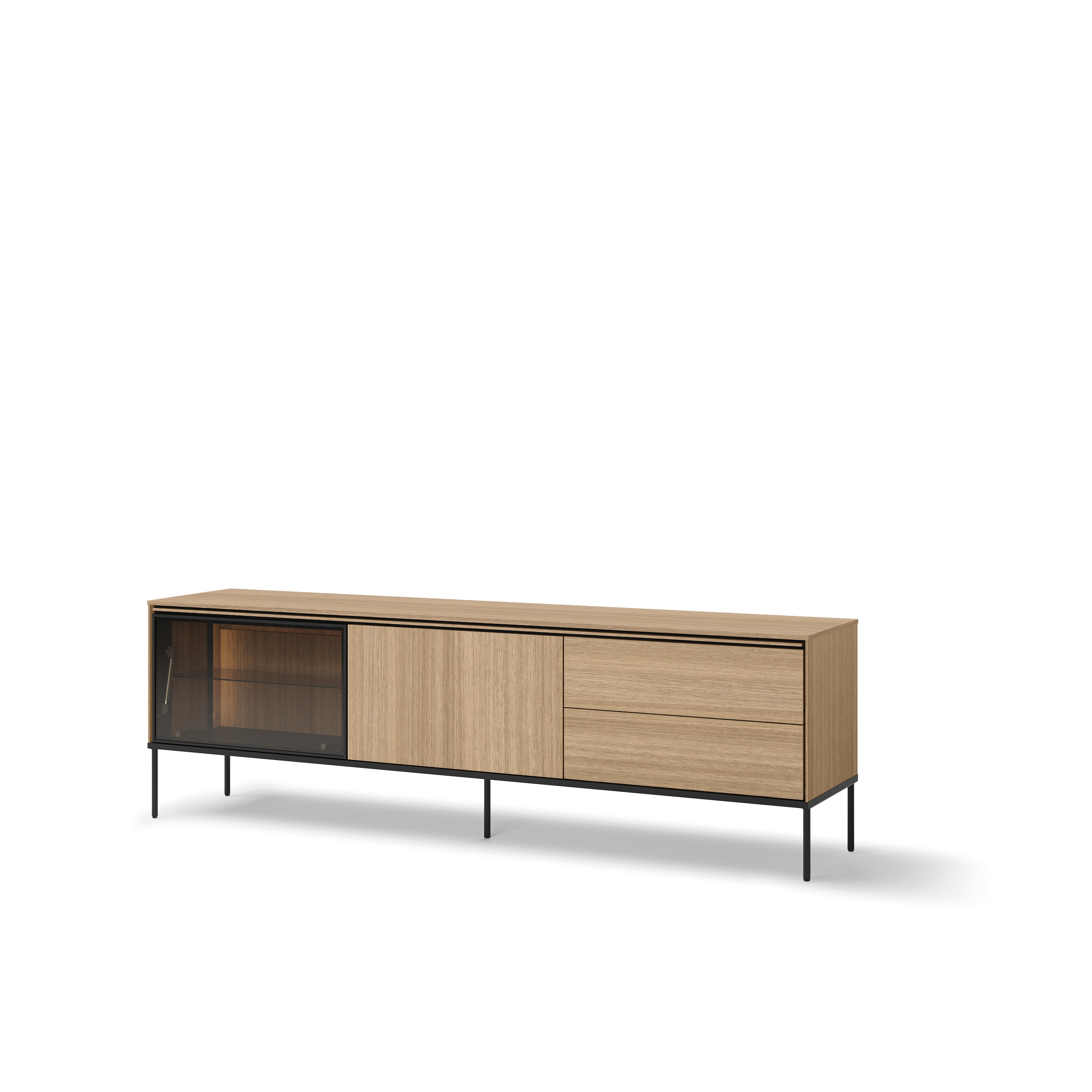 Szafka RTV VISSO VI-08 197cm dąb linearny Szafka RTV VISSO VI-08 197cm dąb linearny