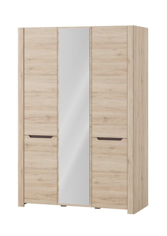 Szafa DESJO 6 3-drzwiowa z lustrem dąb sanremo 207x140x58cm