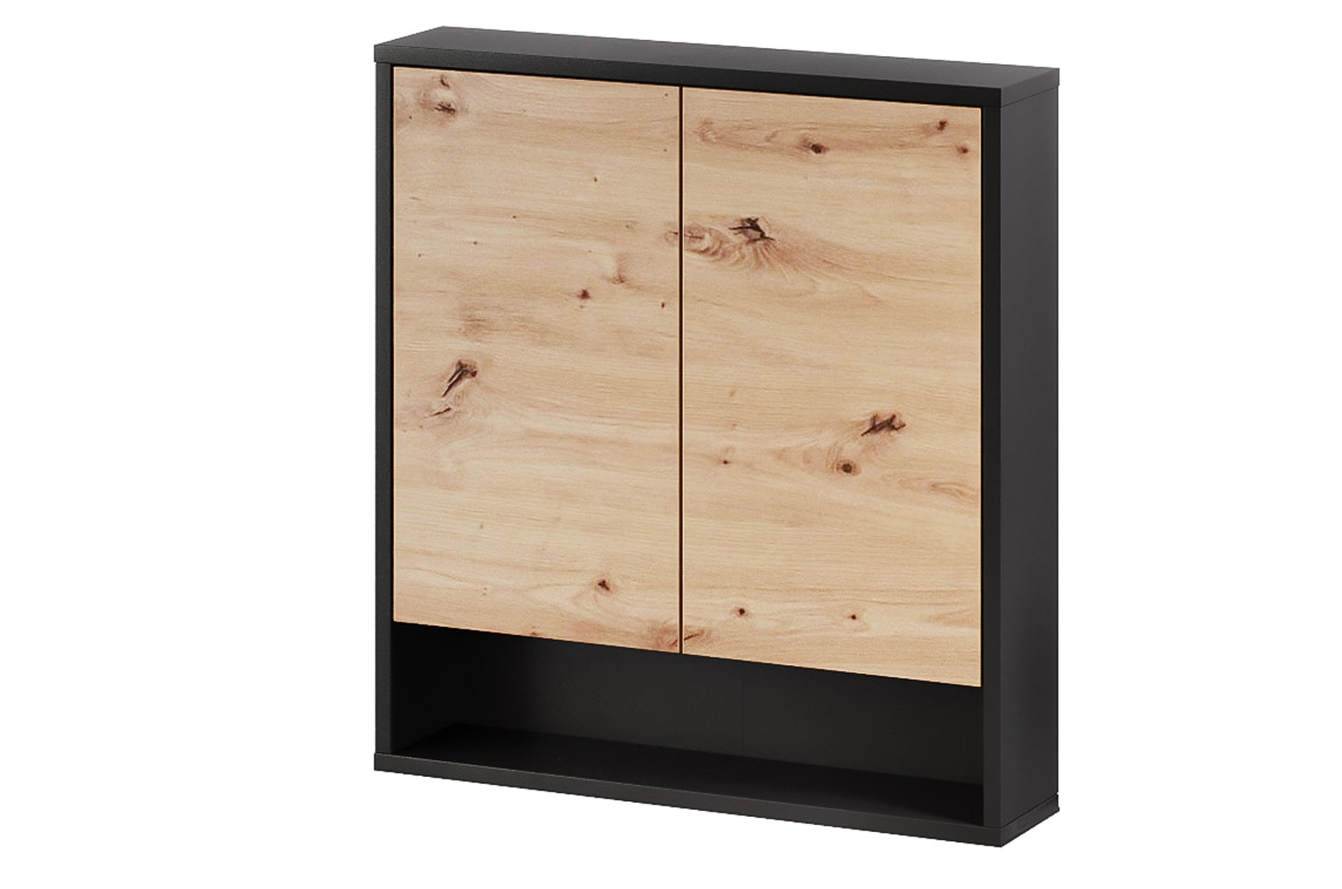 Szafka łazienkowa wisząca MOSSA 80x60 dąb artisan/czarny